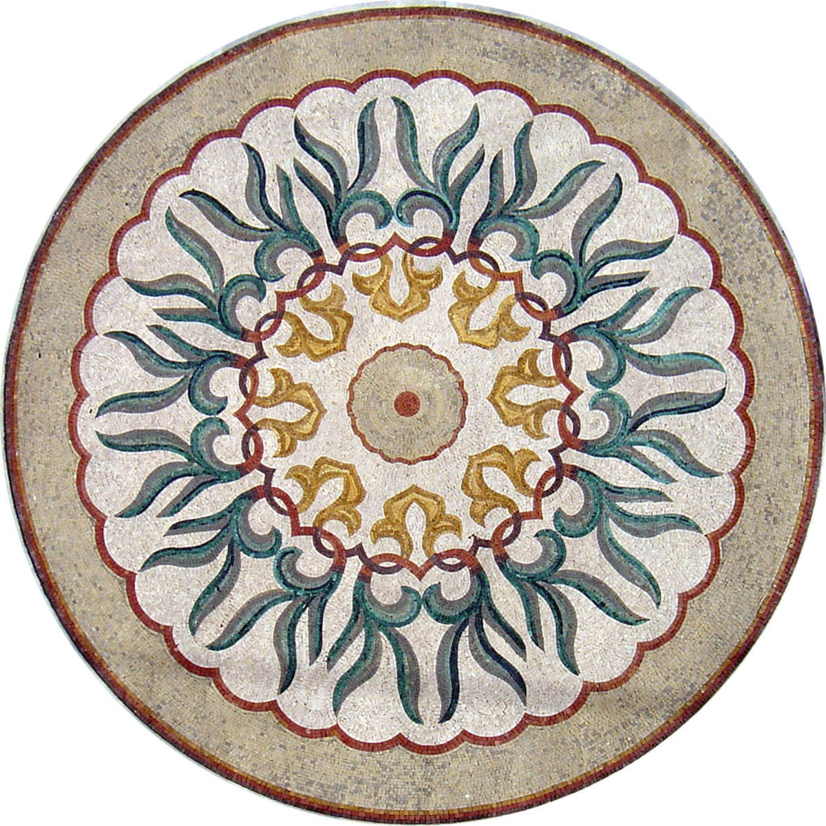 48" Handmade Decorative Medallion wall floor Marble Mosaic Art Stone Tile Décor