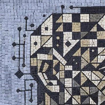 Robot Head Mosaic Wall Art – Custom Mechanical Sci-Fi Marble Tile Décor- Customization Available