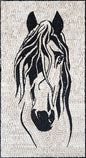 Handmade Horse Sketch Marble Mosaic Tile Mural