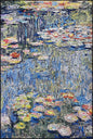 Monet's Water Lilies Mosaic Art: Handmade Marble Tile Reproduction