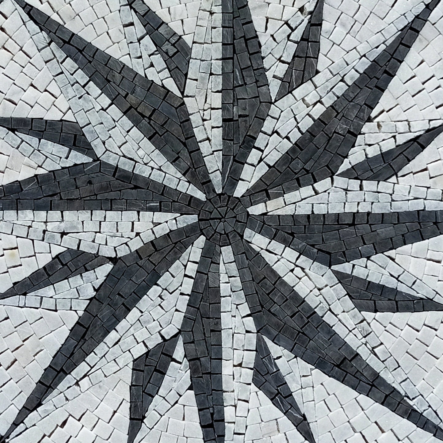 Handmade Compass Marble Mosaic Tile: Bathroom, Pool Medallion Art