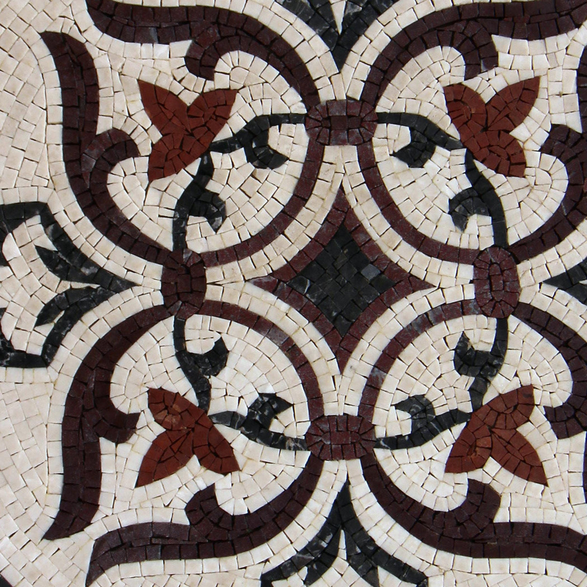 20" Round Mosaic Medallion – Custom Handmade Marble Tile Art, Elegant Home Decor, Customization available