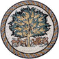 Animals Under Tree Marble Mosaic Art: Rustic Kitchen Backsplash