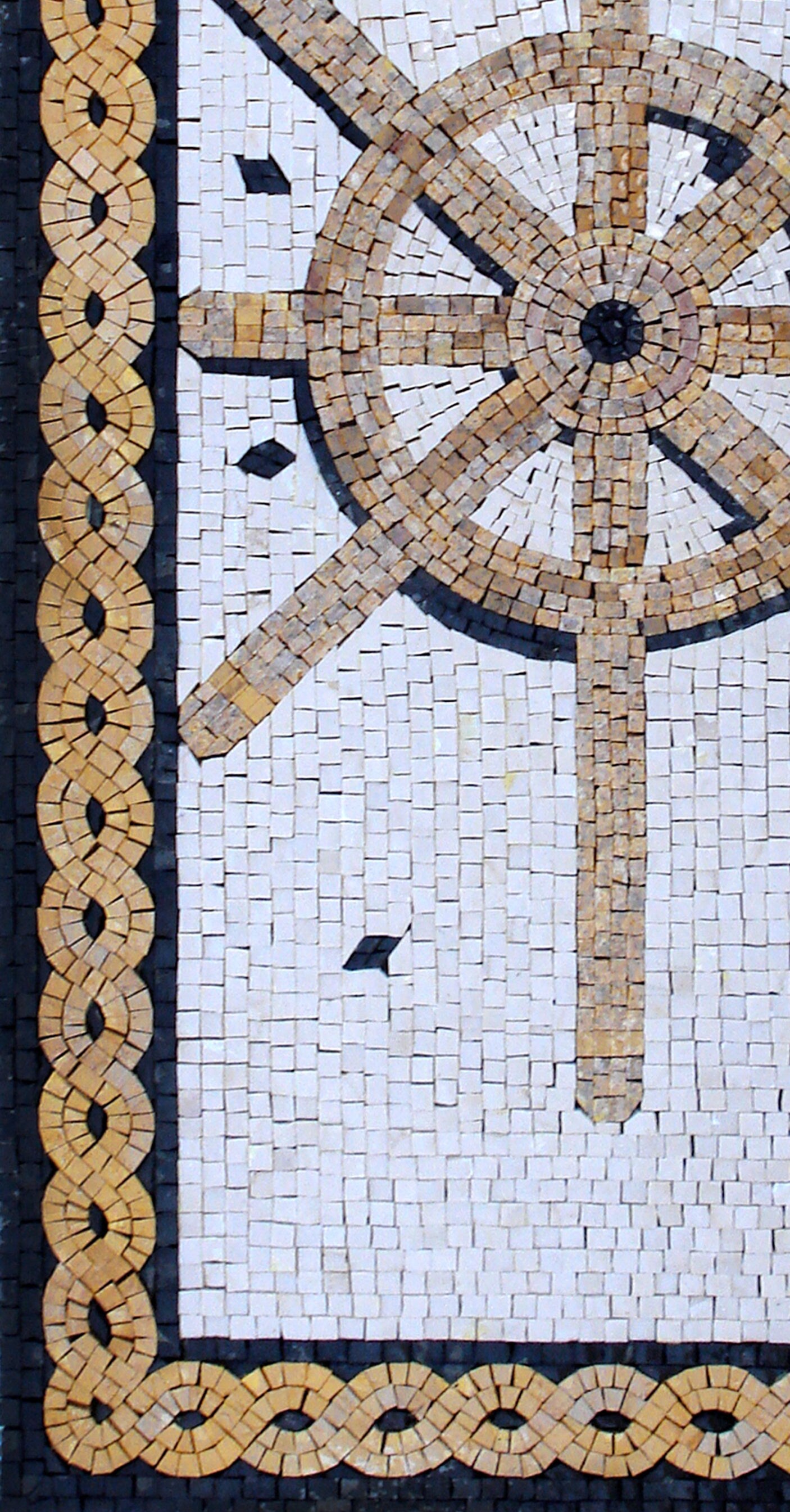 AR001 Helm Nautical Arched Mosaic Wall Art