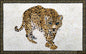 Handmade Cheetah Mosaic Tile Art: Wild Animal Decor (56” x 36”)