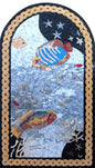 AN113 Sea Creatures Scene Marble Mosaic Art Design