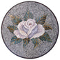 FL0029 Flower and Leaves Medallion Marble Mosaic Art