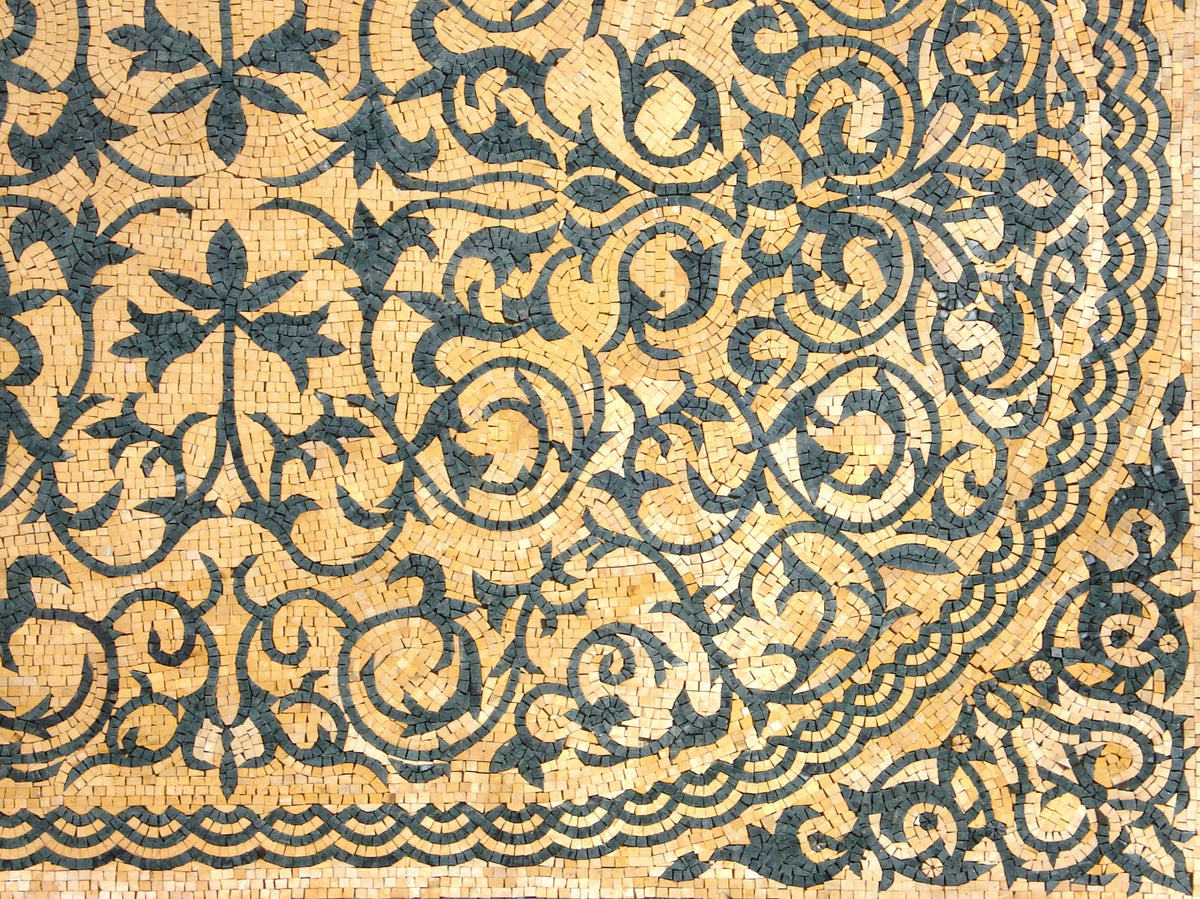 Marble Stone Rug: Handmade Natural Stone Mosaic Carpet