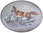 Fox Mosaic Tile Art: Handmade Marble Animal Wall Decor (50x32)