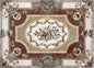 Floral Marble Mosaic Rug: Handmade Stone Carpet (104” x 72")