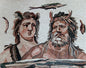 Tethys Oceanus Handmade Marble Mosaic Art Tiles: Italian Reproduction