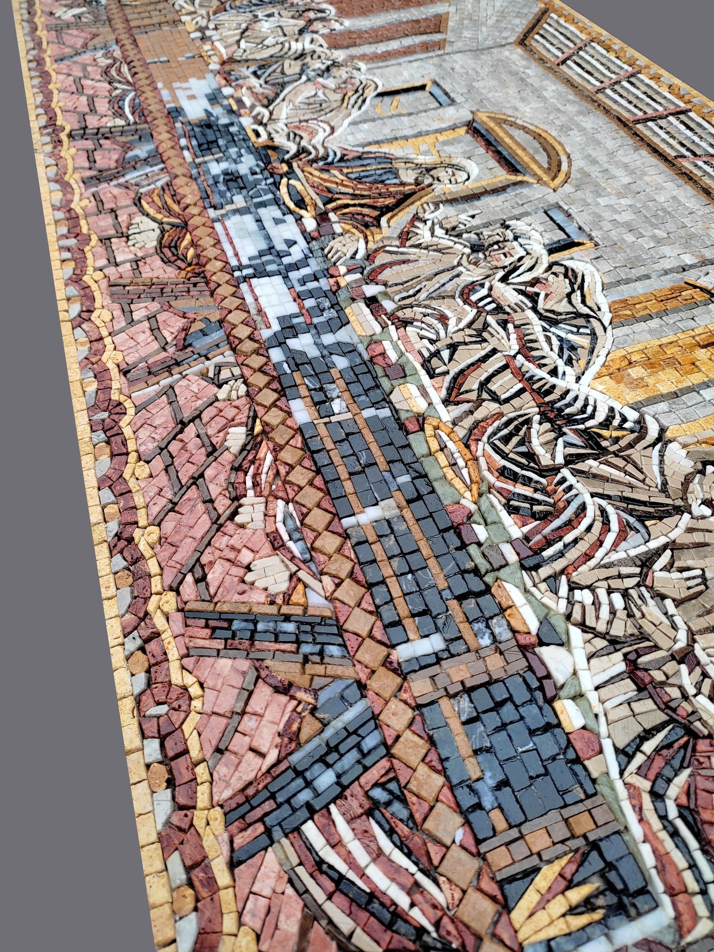 40"x20" Leonardo da Vinci's The Last Supper Mosaic – Religious Christian Decor, Customization available