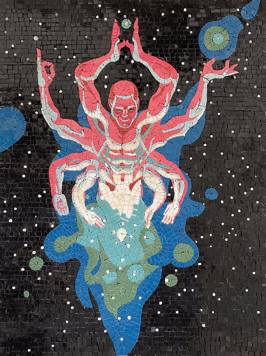 Handmade Cancer Zodiac Mosaic Tile Art: Home Wall Decor