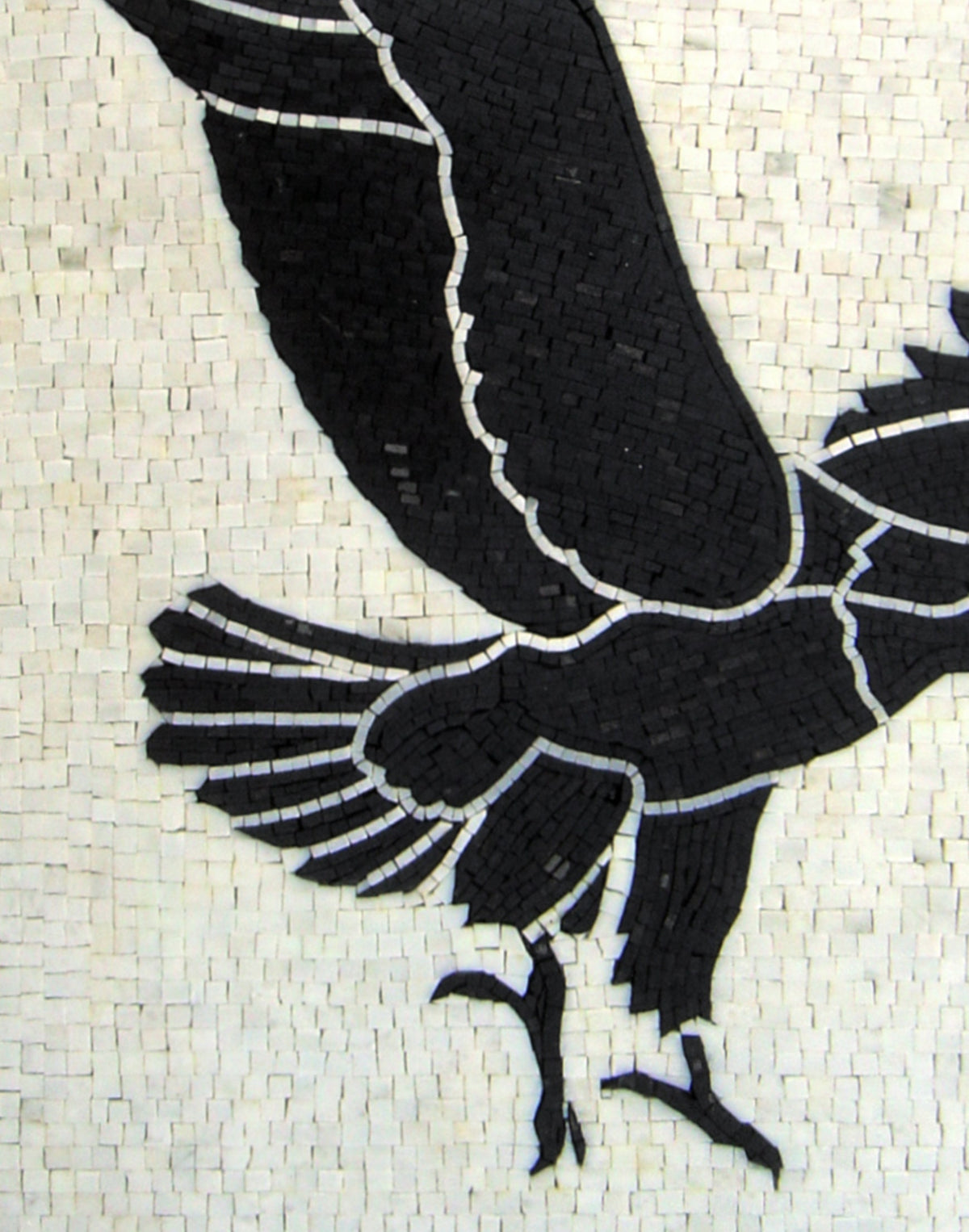 Handmade Eagle Mosaic Backsplash: Marble Stone Wall Art