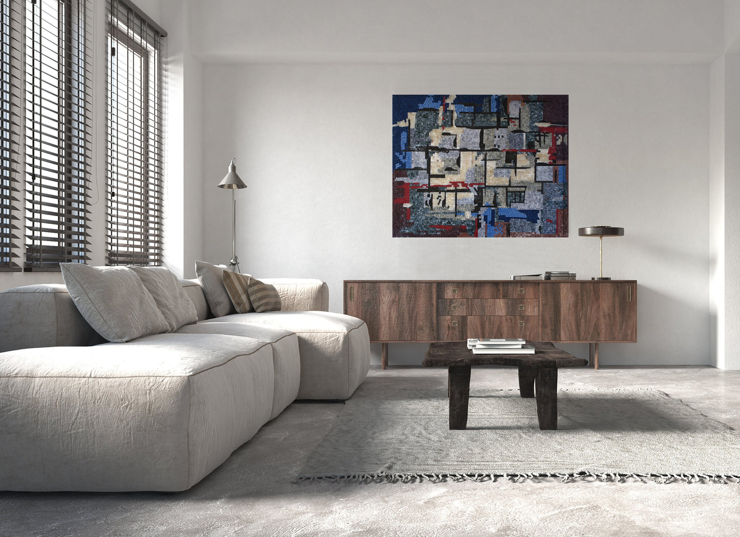 Handmade Abstract  Marble Mosaic Wall Art Mural Tile Décor