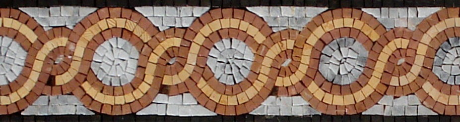 Brown String Pattern Mosaic Border: Living Room Wall Decor (6"x40")