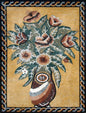 Handmade Marble Mosaic Flower Vase Wall Art: Home Decor (44” x 32")