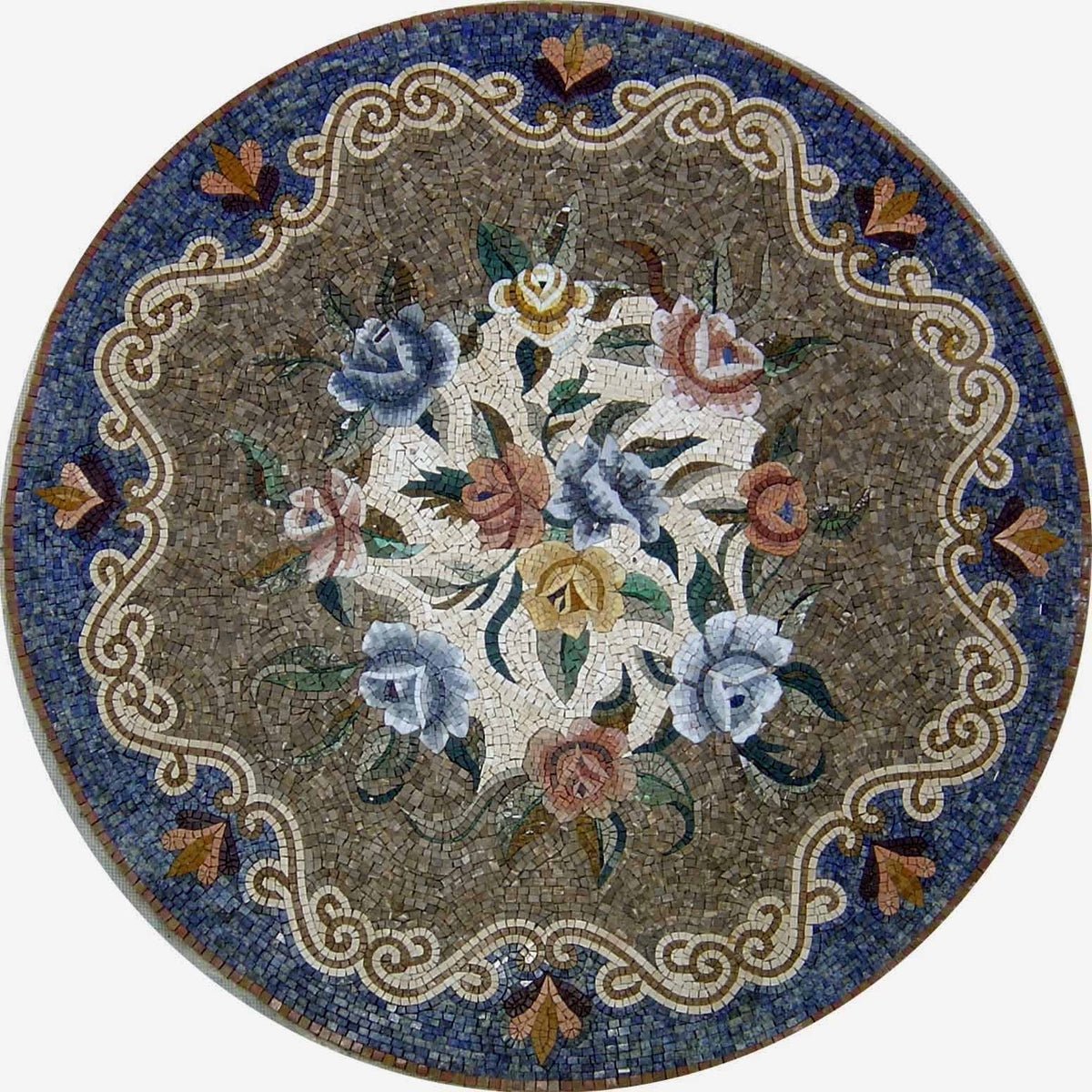 48" Handmade Decorative Medallion wall floor Marble Mosaic Art Stone Tile Décor