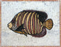 Handmade Fish Mosaic Art: Marble Stone Wall Decor (16" x 12")