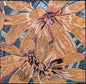 FL031 Orange Lilies Marble Mosaic Art Tile