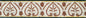 Botanical Floral Mosaic Border Tile: Geometric Marble Art (8"x40")