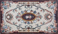 Handmade Natural Stone Rug: Floral Mosaic Art Tile (80” x 48")