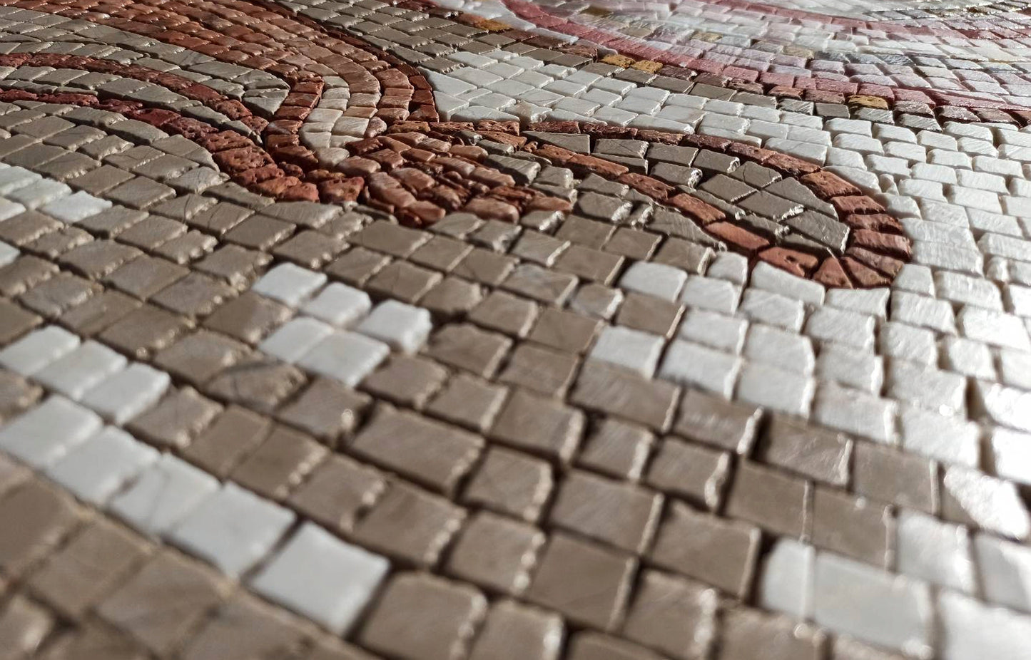 Handmade Nereid Mosaic Tile Art: Italian Marble Backsplash (68” x 60”)