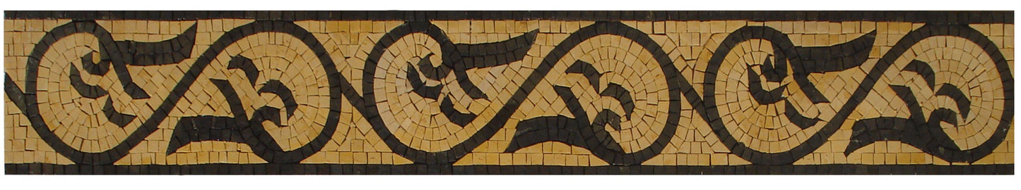 Botanical Mosaic Border: 6" Floral Wall Tile