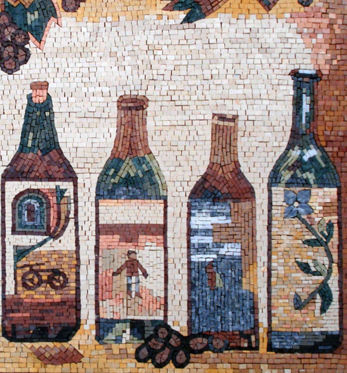 MOSAIC KITCHEN BACKSPLASH - An Evening of Wine and Painting Marble Mosaic Wall Art