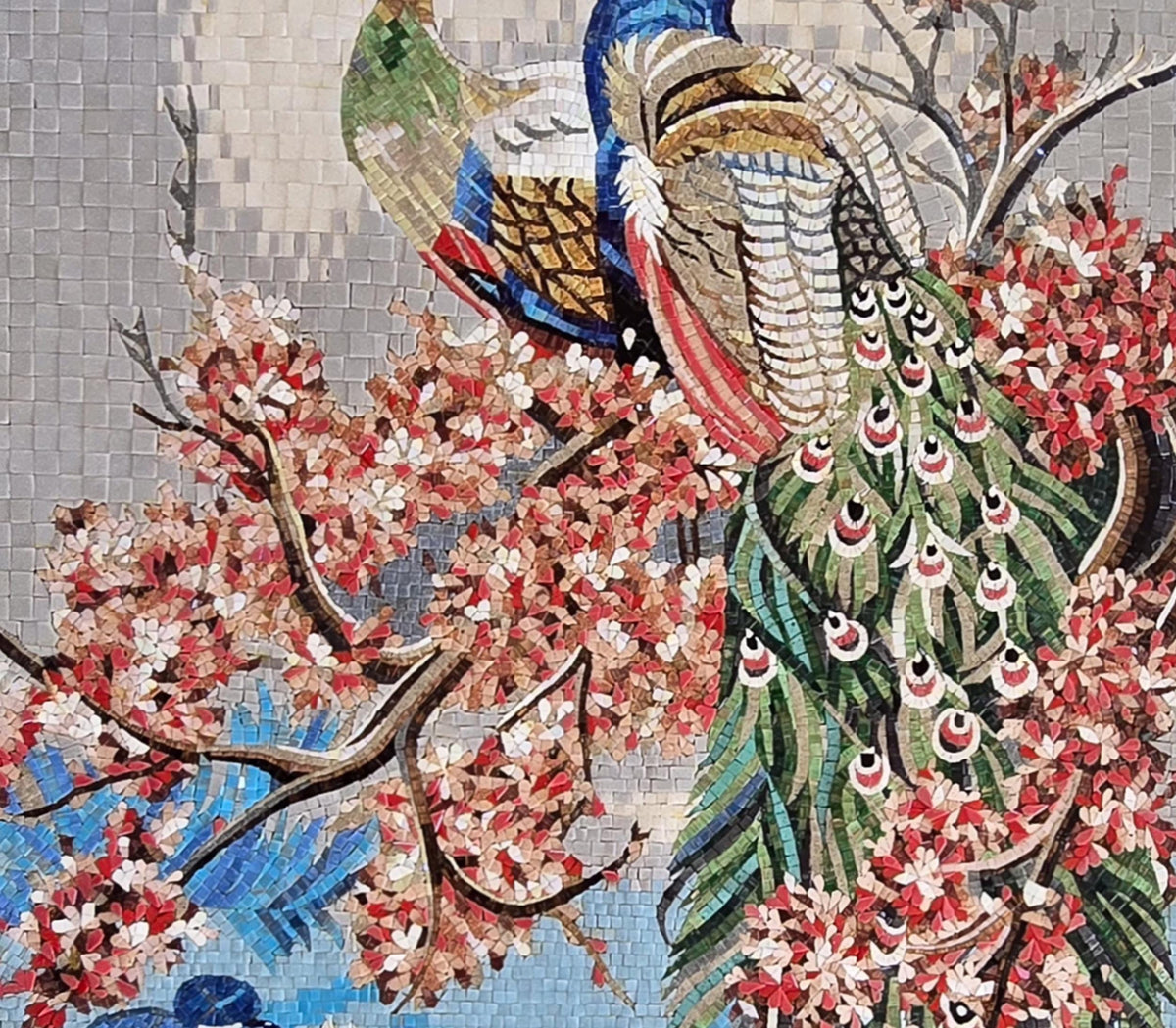 Custom Handmade Peacock Mosaic – Mosaic Glass Wall Art, Luxury Decorative Tile, Personalized Mosaic Art