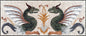 Dragon Mosaic Tile Art: Handmade Medieval Decor (48" x 20")