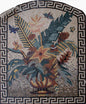 Handmade Marble Mosaic Wall Art: Floral Bouquet with Butterflies (40x32)