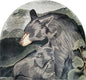 Handmade Bear Mosaic Tile Art: Mother and Cub, Stone Wall Decor (80” x 72”)