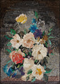 Handmade Marble Mosaic Art: Vertical Flower Vase Wall Decor