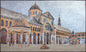 Umayyad Mosque Mosaic: Handmade Marble Tile Mural (80” x 48”)
