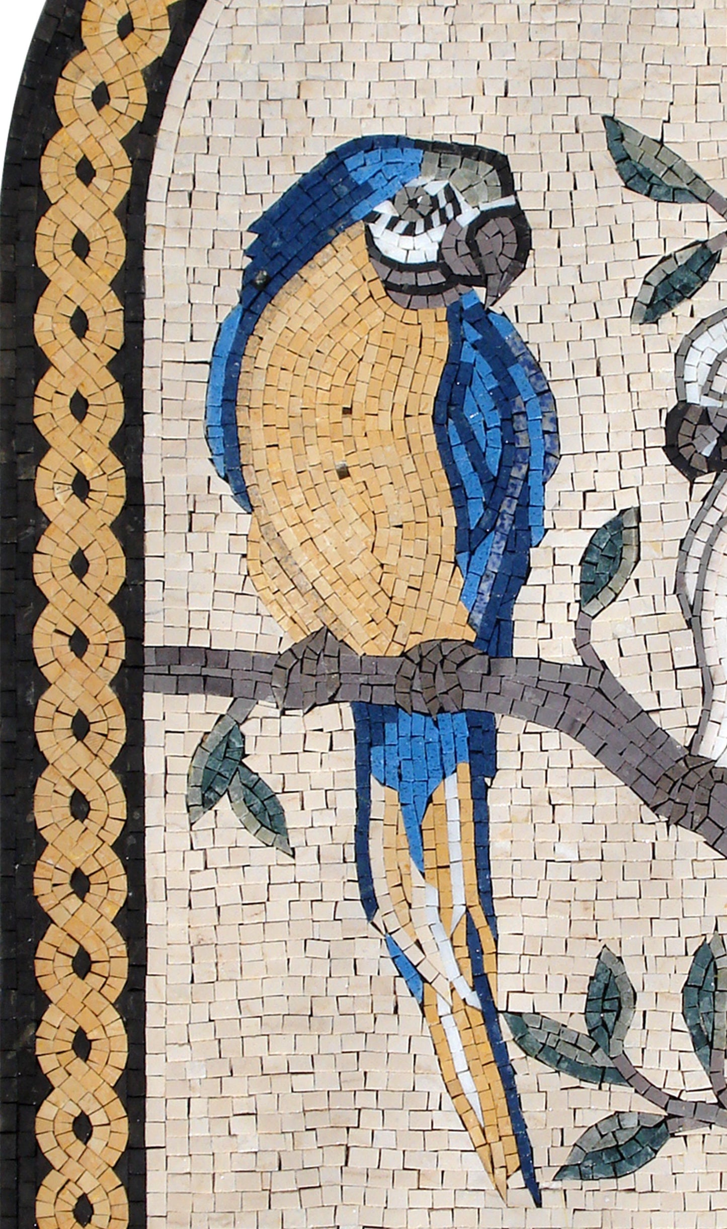 Handmade Macaw & Cockatoo Mosaic Tile Artwork (36" x 22")