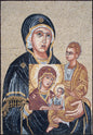 34"x48" Virgin Mary and Baby Jesus Mosaic –Christian Religious Decor, Customization Available