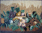 Handmade Fruit Bowl Mosaic Wall Art: Marble Kitchen Backsplash