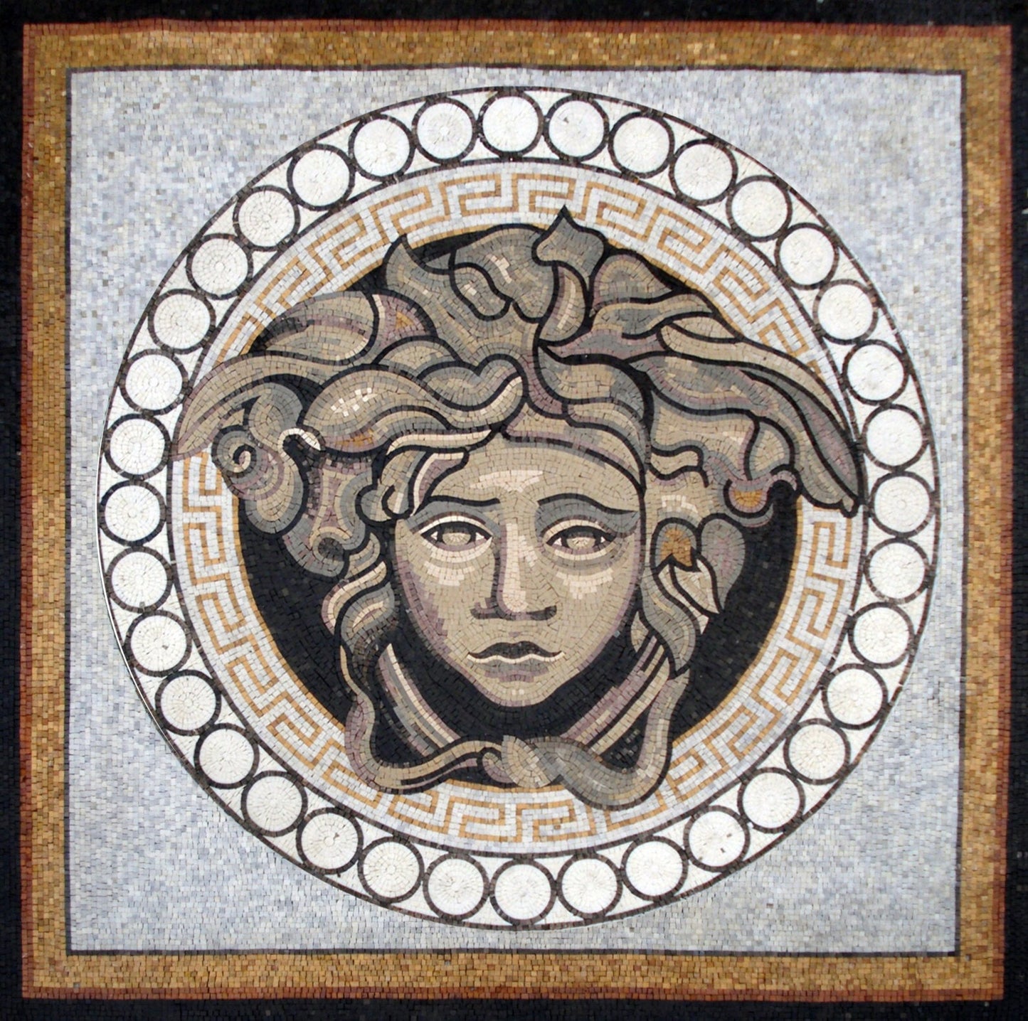 MEDUSA MOSAIC TILES |Medusa Art work Mosaic Floor Tiles For House Warming | Marble For Interior And Outdoor Hallway Entry And Walls