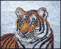Handmade Bengal Tiger Mosaic Tile Art: Interior Wall Decor (28” x 22”)
