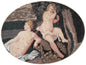 Handmade Marble Mosaic Mural: Two Girls Bathing