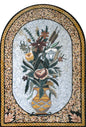 48" Handmade Marble Mosaic Flower Rose Vase Wall Art Home Décor