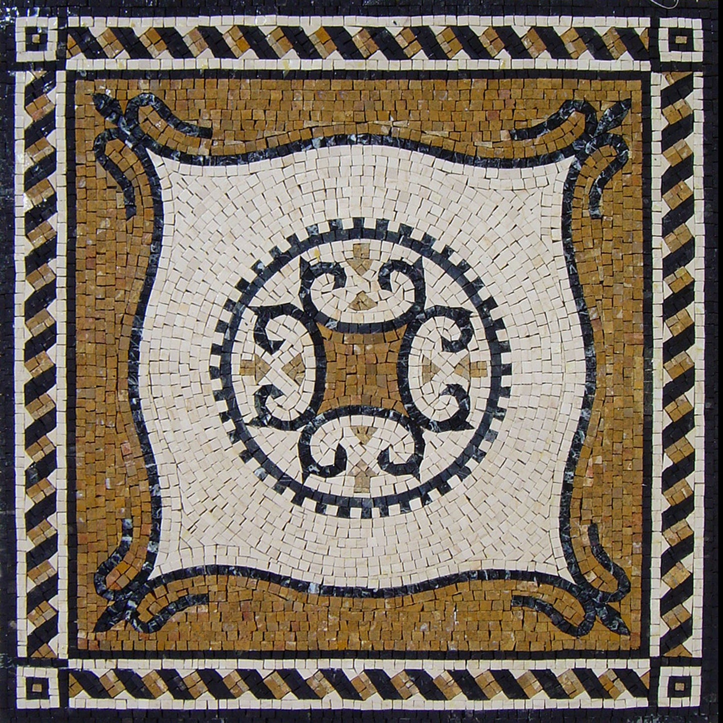 Geometric Marble Mosaic Tile: 36" Handcrafted Backsplash