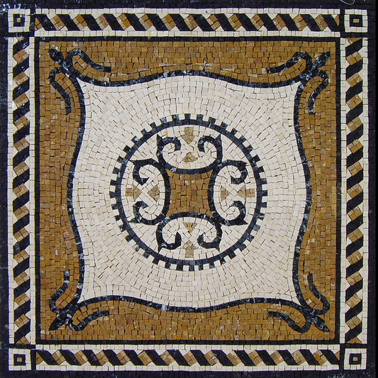 Geometric Marble Mosaic Tile: 36" Handcrafted Backsplash