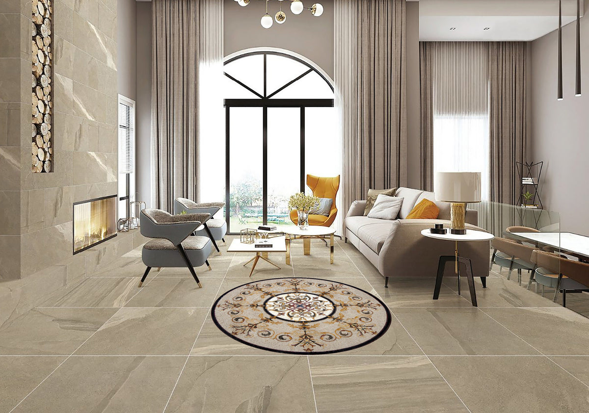 Artisanal Elegance Handmade Marble Medallion Mosaic for Unique Stone Décor - Customization available