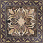 Floral Marble Mosaic Tile: Geometric Medallion, 44" Square