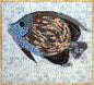 Handmade Fish Mosaic Tile Art: Sea Life Wall Decor (16x16)