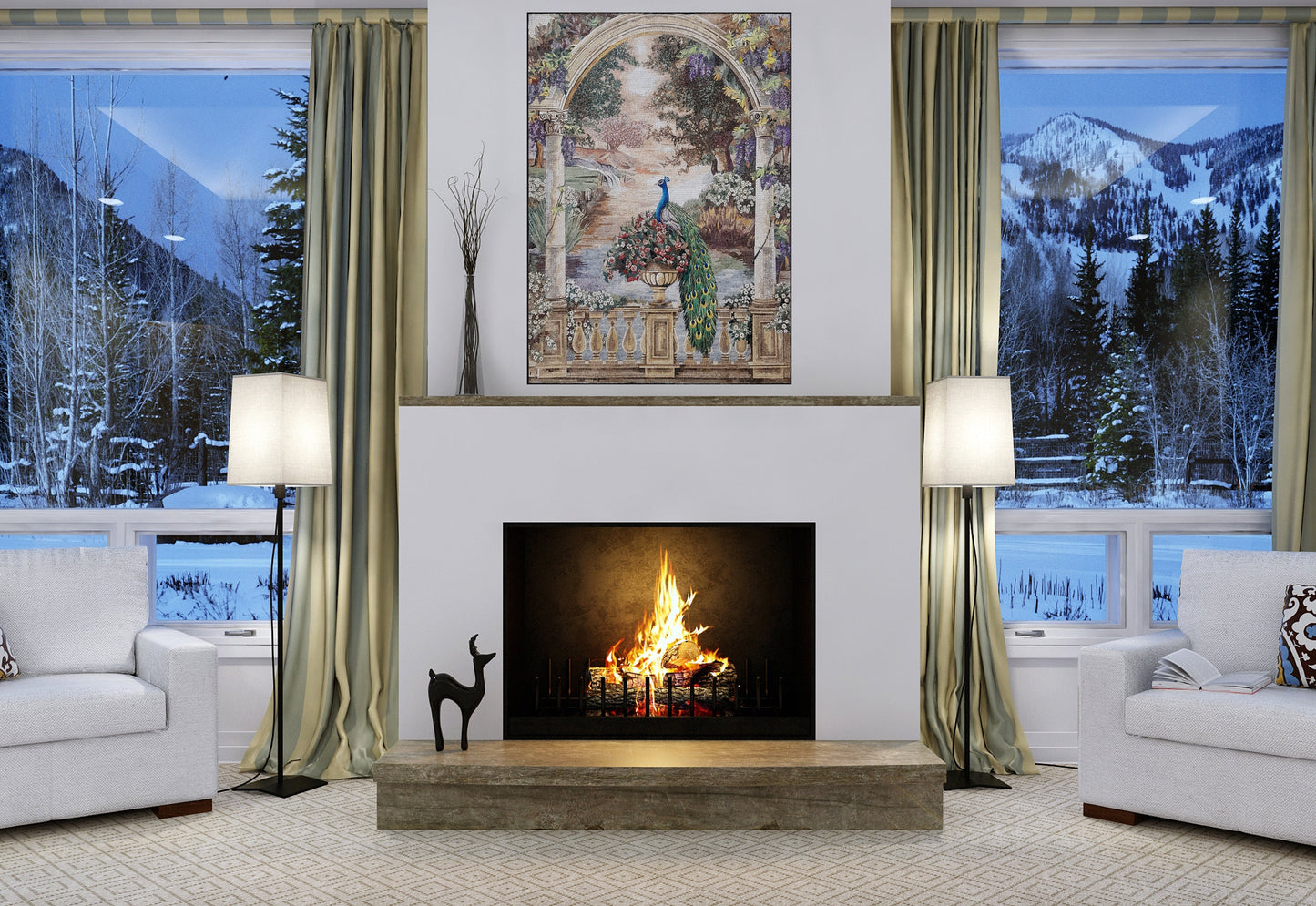 Handmade Peacock Mosaic Tile Art: Indoor/Outdoor Wall Decor
