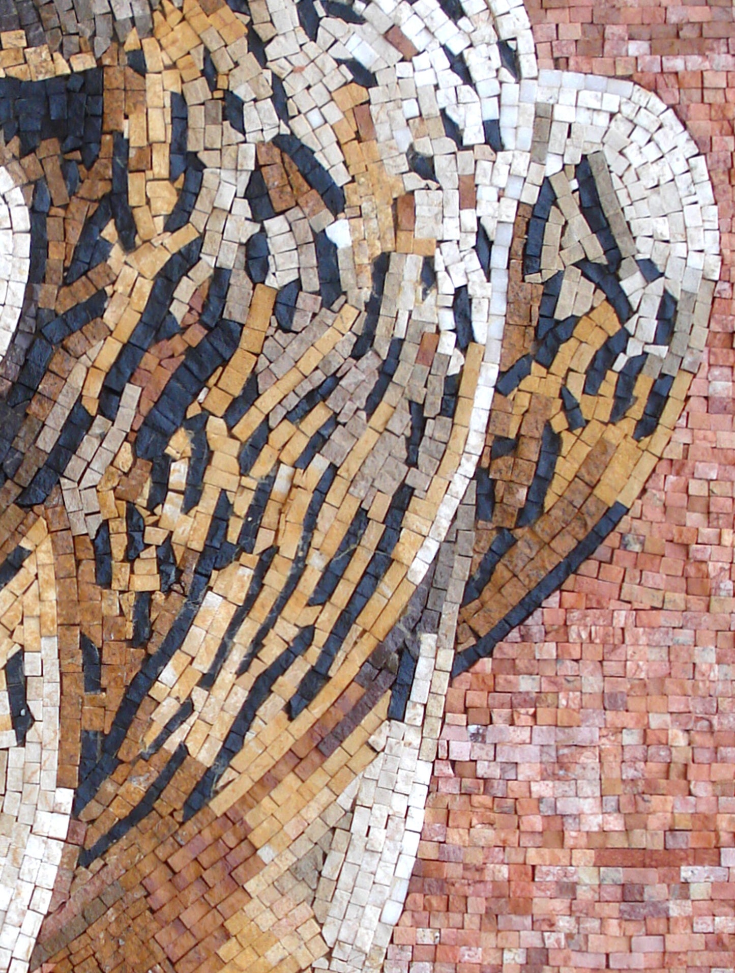Falcon Mosaic Tile Art: Handmade Stone Bird Backsplash (40x30)