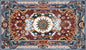 Handmade Flower Art Tile Rug: Marble Mosaic Carpet (80” x 48")